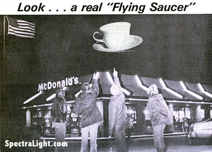 UFO, flying saucer, april fools day pranks, Courier Express, Mark Madere, SpectraLight Photography